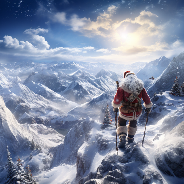 SANTA CLAUS #15 MOUNTAIN STROLL