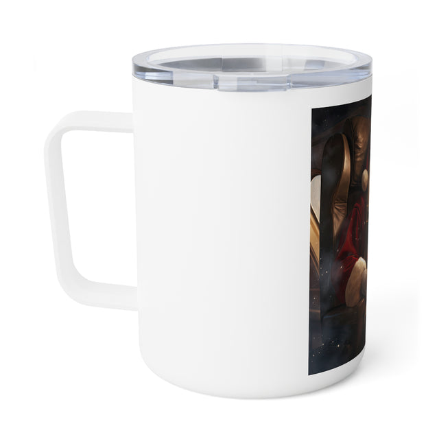 SANTA CLAUS #6 On the plane Insulated Coffee Mug, 10oz