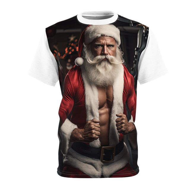 SANTA CLAUS #2 Personal Trainer Unisex Cut & Sew Tee (AOP)