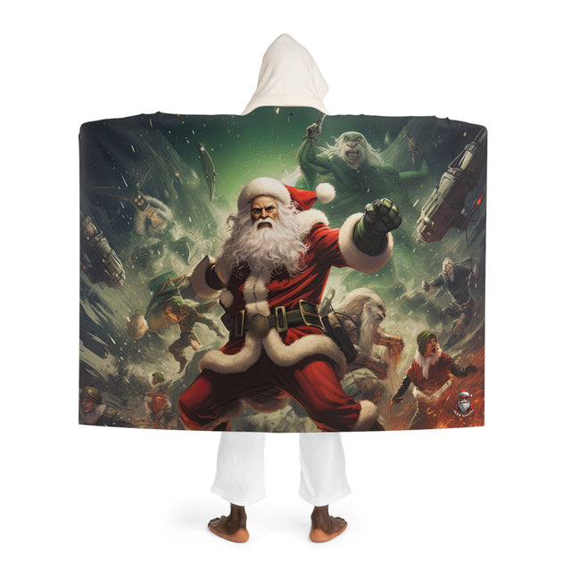 SANTA CLAUS #11 GALAXY HERO Hooded Sherpa Fleece Blanket