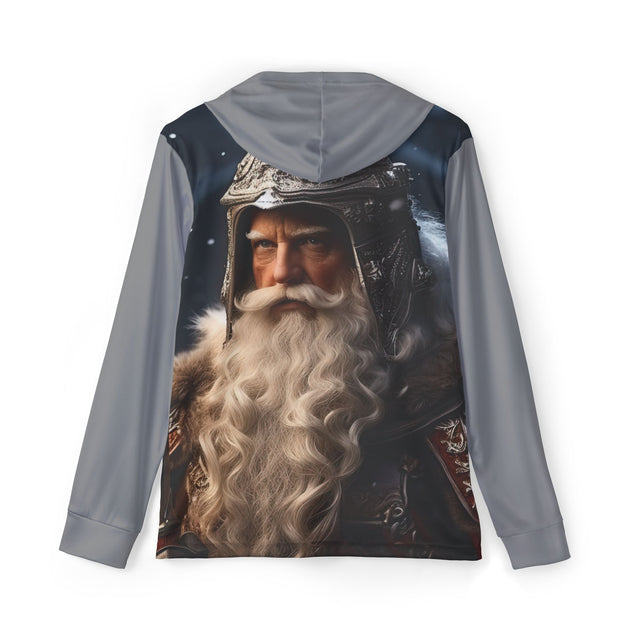 SANTA CLAUS #9 SHINING ARMOR  Men's Sports Warmup Hoodie (AOP)