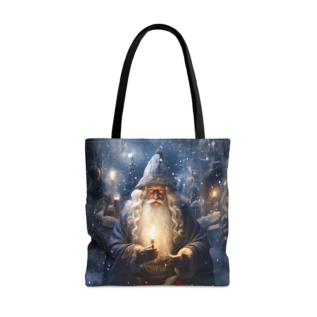 SANTA CLAUS #21 BLUE WIZARD Tote Bag (AOP)