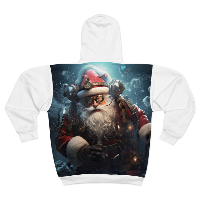 SANTA CLAUS #10 Depths of Ocean: Unisex Zip Hoodie (AOP)