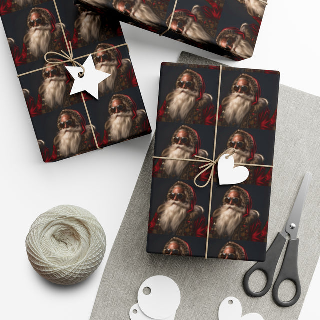 SANTA CLAUS #12 REFLECTING Gift Wrap Papers