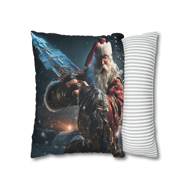 SANTA CLAUS #22 SWORDFIGHTER Spun Polyester Square Pillow Case