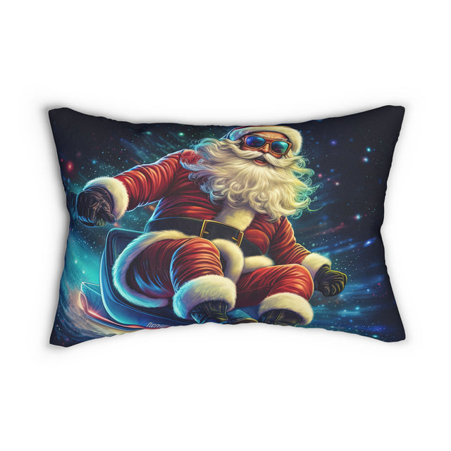 SANTA CLAUS #19 GLIDING NIGHT Spun Polyester Lumbar Pillow