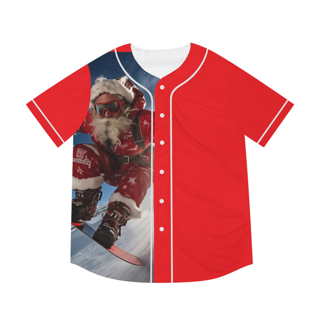 SANTA CLAUS #1 Champion Snowboarder Men's Baseball Jersey