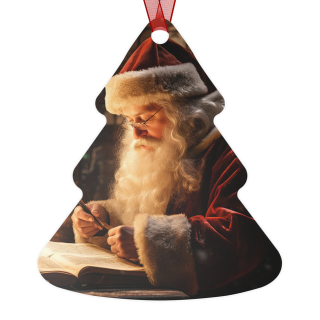 SANTA CLAUS #20 PASSIONATE POET Metal Ornaments