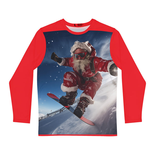 SANTA CLAUS #1 Champion Snowboarder Men's Long Sleeve Shirt