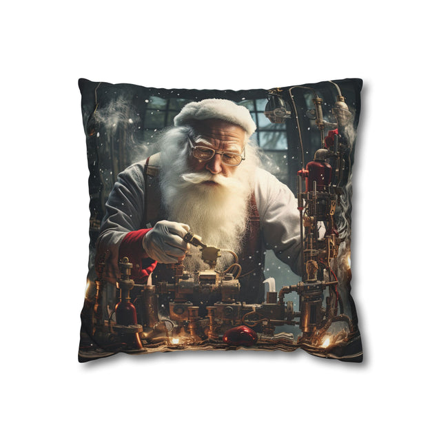 Santa Claus #13 Mad Scientist: Spun Polyester Square Pillow Case