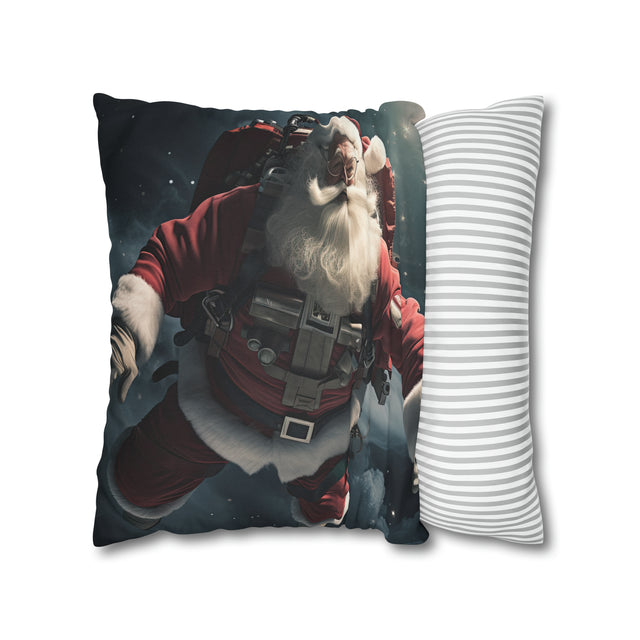 SANTA CLAUS #16 ASTRONAUT Spun Polyester Square Pillow Case