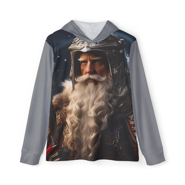 SANTA CLAUS #9 SHINING ARMOR  Men's Sports Warmup Hoodie (AOP)