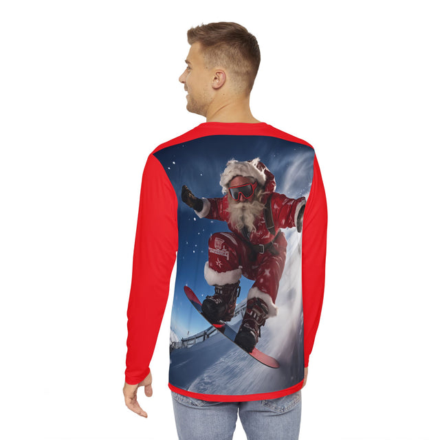 SANTA CLAUS #1 Champion Snowboarder Men's Long Sleeve Shirt