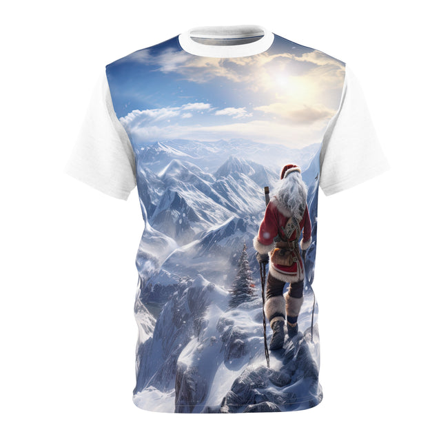 SANTA CLAUS #15 MOUNTAIN STROLL Unisex Cut & Sew Tee (AOP)