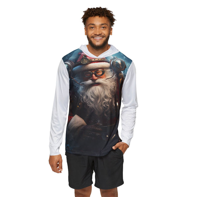 SANTA CLAUS #10 DEPTHS OF OCEAN Men's Sports Warmup Hoodie (AOP)