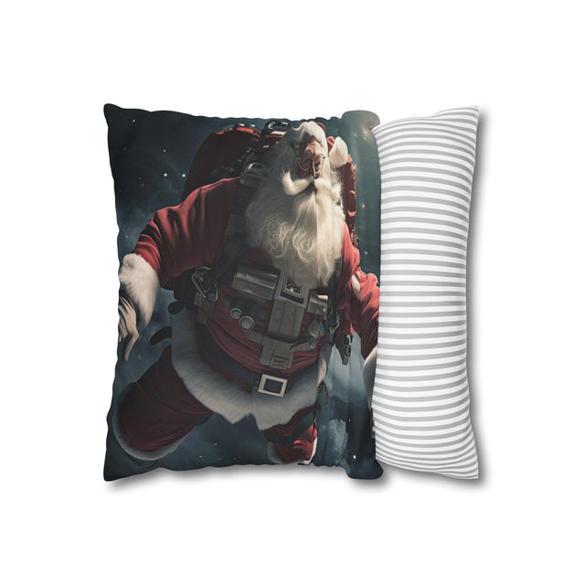 SANTA CLAUS #16 ASTRONAUT Spun Polyester Square Pillow Case