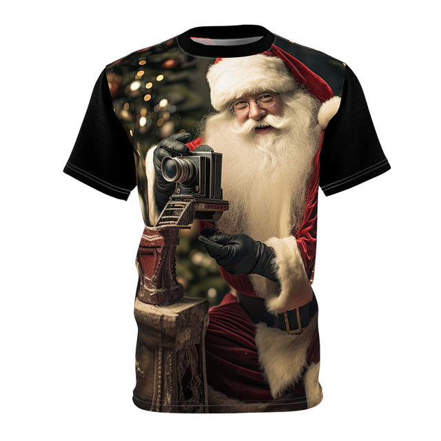 SANTA CLAUS #14 PHOTOGRAPHER Unisex Cut & Sew Tee (AOP)