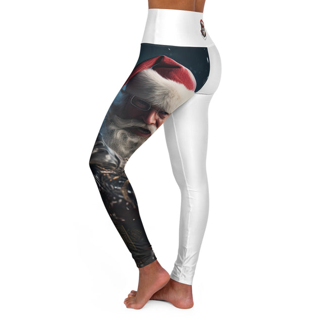 SANTA CLAUS #22 SWORDFIGHTER High Waisted Yoga Leggings (AOP)