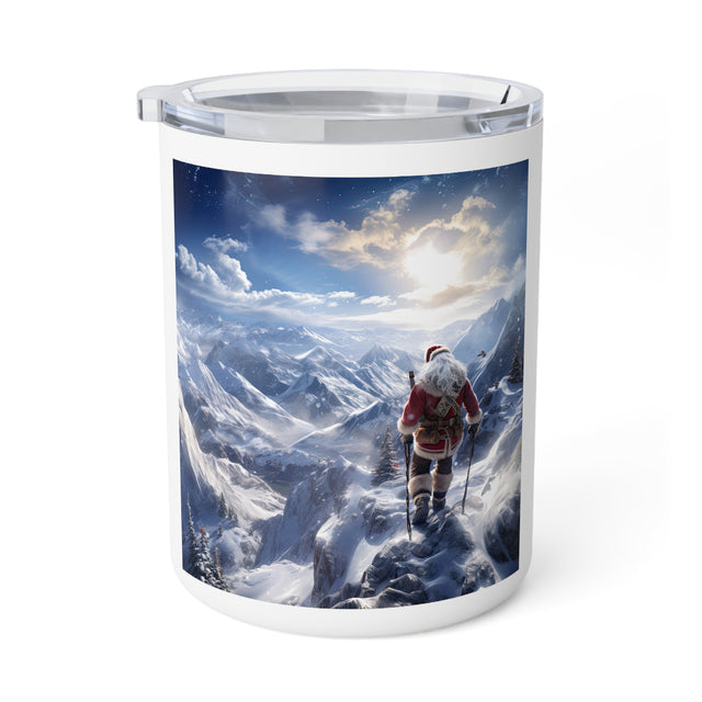 SANTA CLAUS #15 MOUNTAIN STROLL Insulated Coffee Mug, 10oz