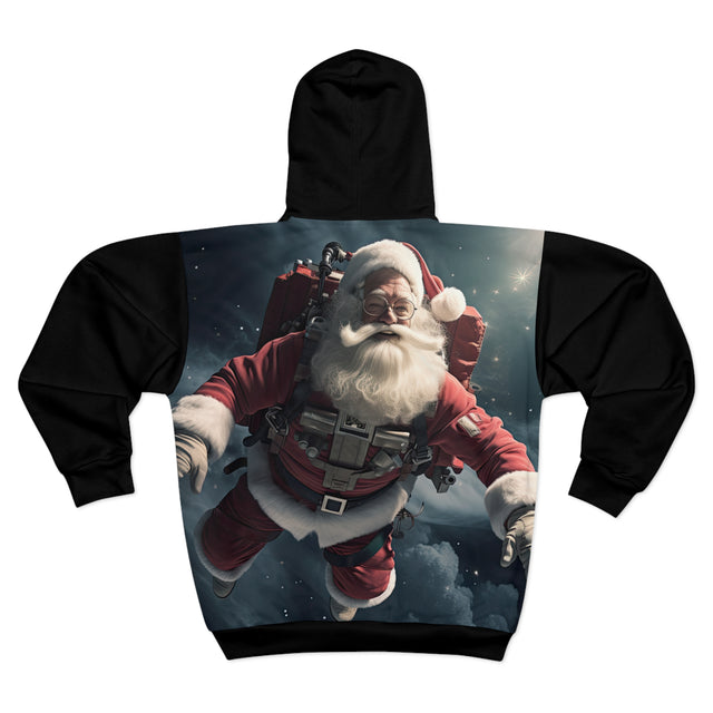 SANTA CLAUS #16 ASTRONAUT Unisex Zip Hoodie (AOP)