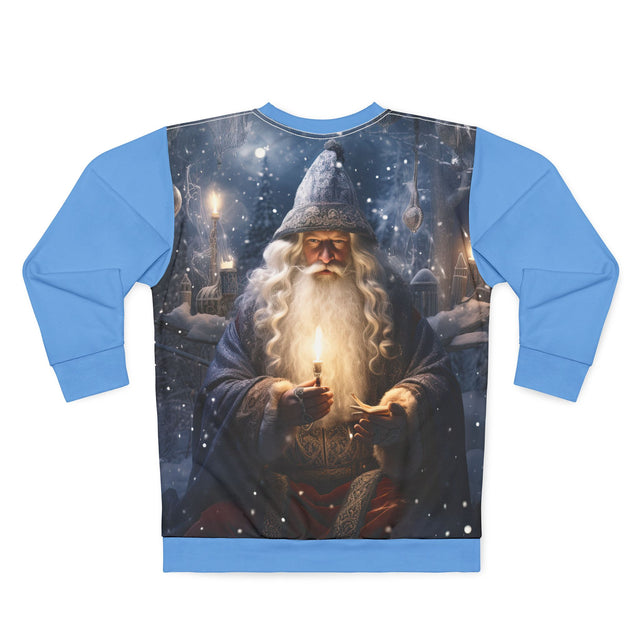 SANTA CLAUS #21 BLUE WIZARD Unisex Sweatshirt (AOP)