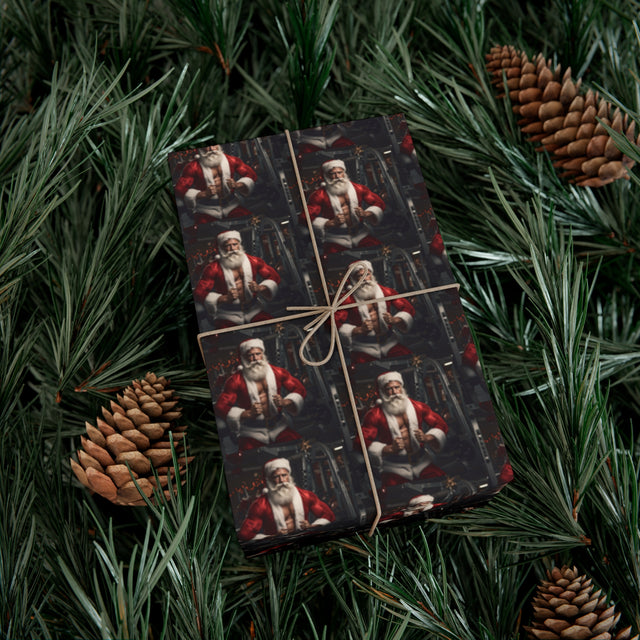 SANTA CLAUS #2 Personal Trainer Gift Wrap Papers