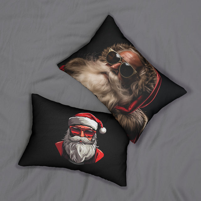 SANTA CLAUS #12 REFLECTING Spun Polyester Lumbar Pillow