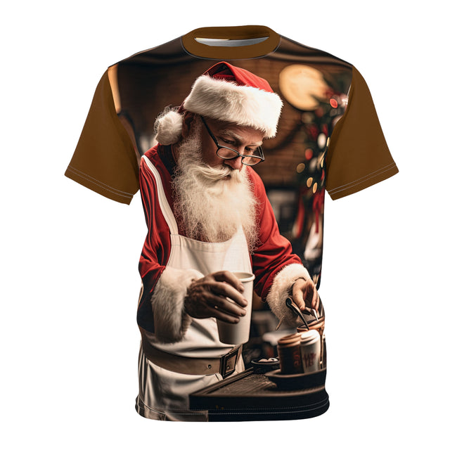 SANTA CLAUS #5 Barista: Unisex Cut & Sew Tee (AOP)