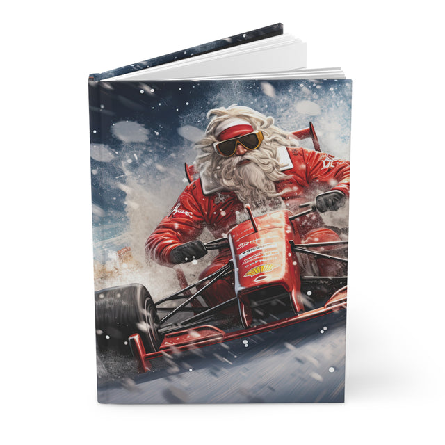 SANTA CLAUS #17 F1 DRIVER Hardcover Journal Matte