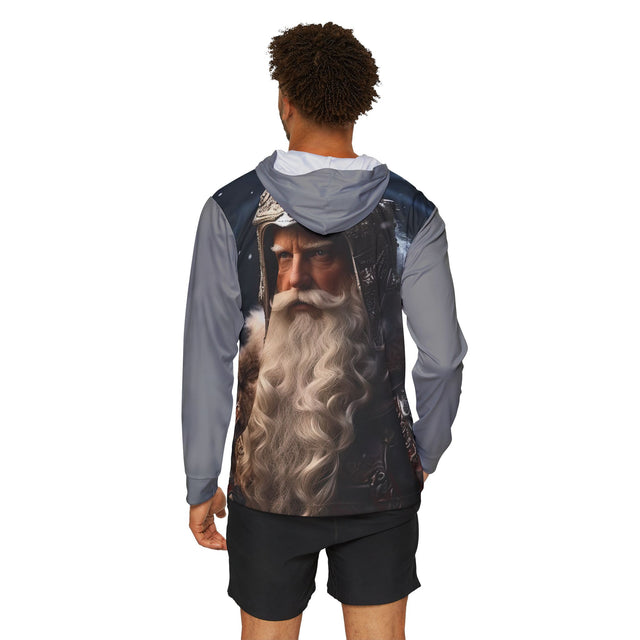 SANTA CLAUS #9 SHINING ARMOR  Men's Sports Warmup Hoodie (AOP)