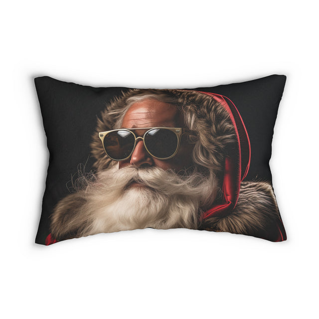 SANTA CLAUS #12 REFLECTING Spun Polyester Lumbar Pillow