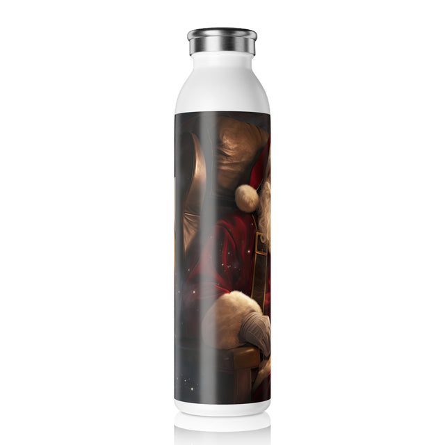 SANTA CLAUS #6  ON THE PLANE Slim Water Bottle