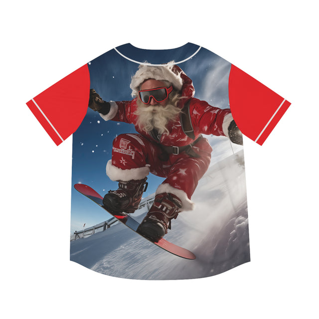 SANTA CLAUS #1 Champion Snowboarder Men's Baseball Jersey