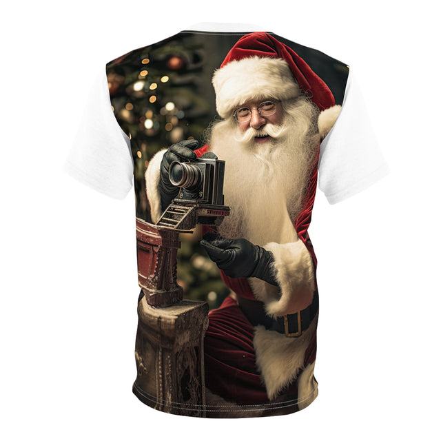 SANTA CLAUS #14 PHOTOGRAPHER Unisex Cut & Sew Tee (AOP)