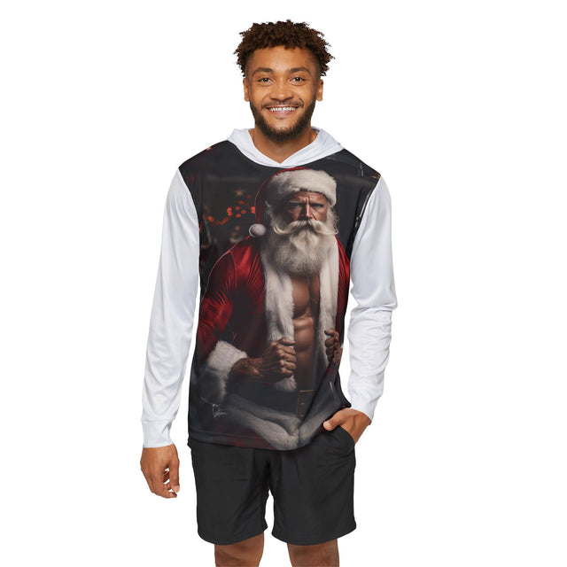 SANTA CLAUS #2 Personal Trainer Men's Sports Warmup Hoodie (AOP)