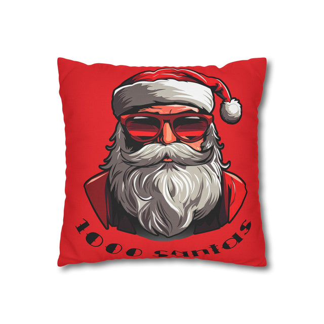 SANTA CLAUS #1 Champion Snowboarder Spun Polyester Square Pillow Case