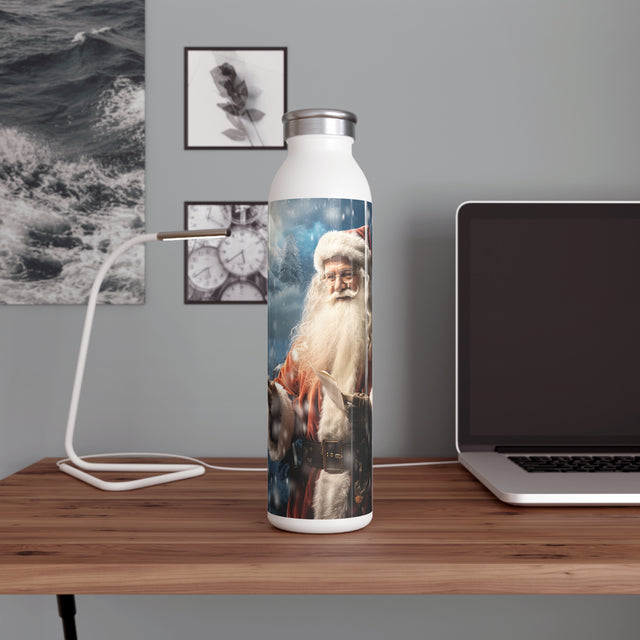 SANTA CLAUS #3 THE DIRECTOR Slim Water Bottle