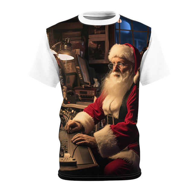 SANTA CLAUS #4 Hacker Unisex Cut & Sew Tee (AOP)