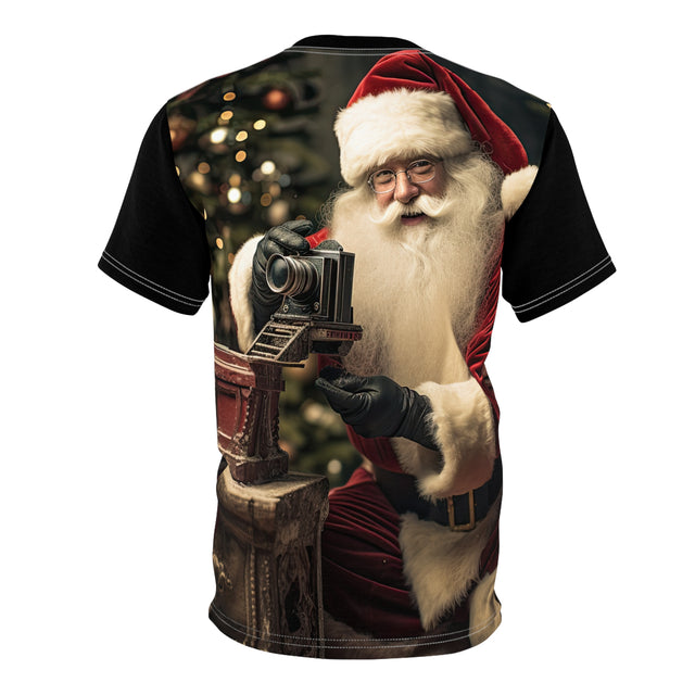 SANTA CLAUS #14 PHOTOGRAPHER Unisex Cut & Sew Tee (AOP)