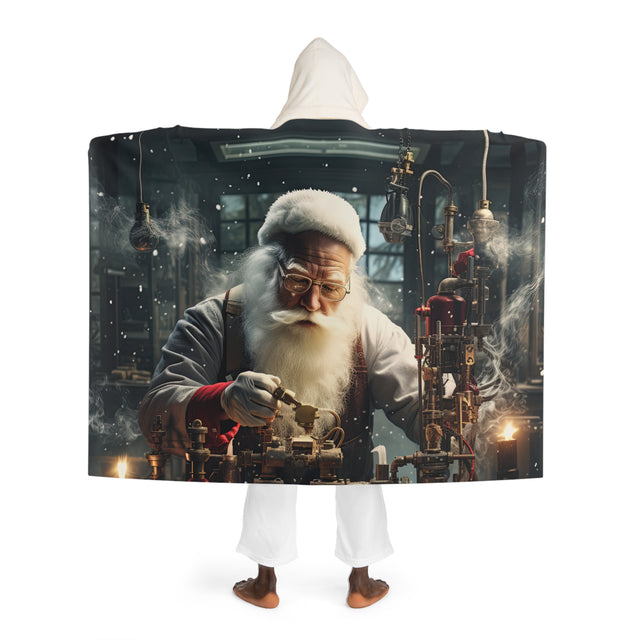 Santa Claus #13 Mad Scientist Hooded Sherpa Fleece Blanket