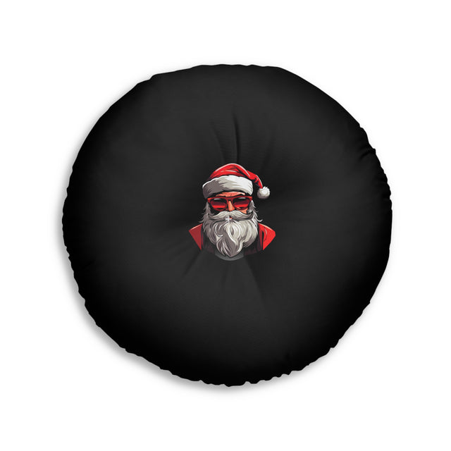 SANTA CLAUS #12 REFLECTING Tufted Floor Pillow, Round