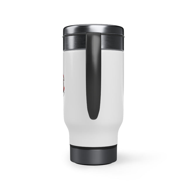 SANTA CLAUS #19 GLIDING NIGHT Stainless Steel Travel Mug with Handle, 14oz