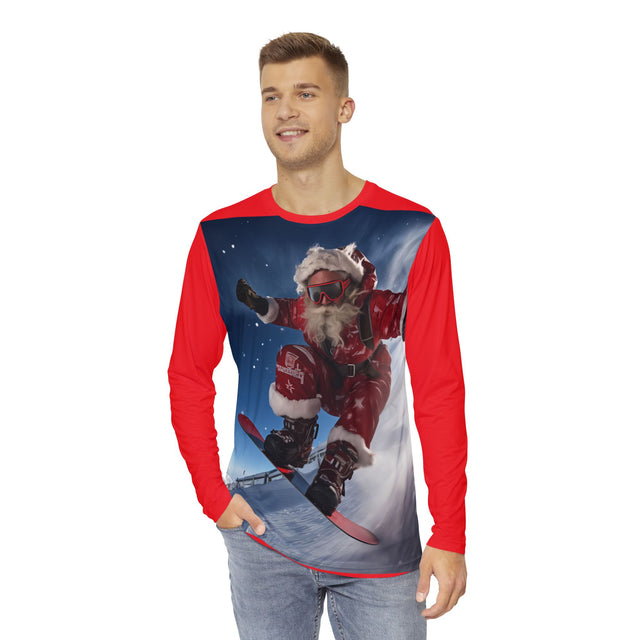 SANTA CLAUS #1 Champion Snowboarder Men's Long Sleeve Shirt