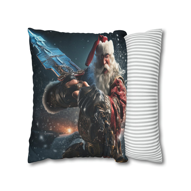 SANTA CLAUS #22 SWORDFIGHTER Spun Polyester Square Pillow Case