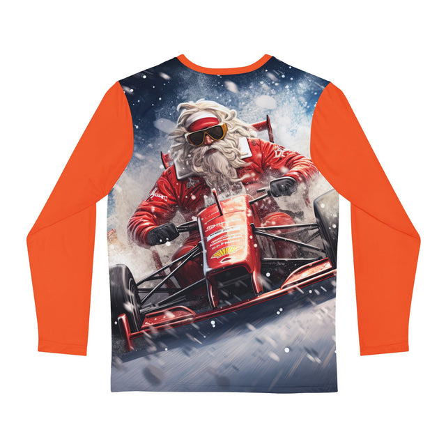 SANTA CLAUS #17 F1 DRIVER Men's Long Sleeve Shirt (AOP)