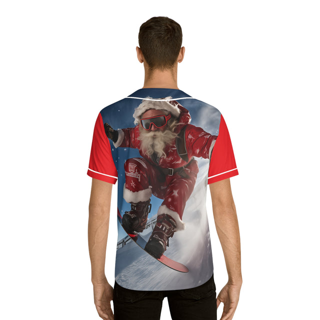 SANTA CLAUS #1 Champion Snowboarder Men's Baseball Jersey